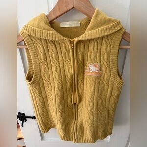 Y2K Vintage 2002 wool Sanrio Hello Kitty vest